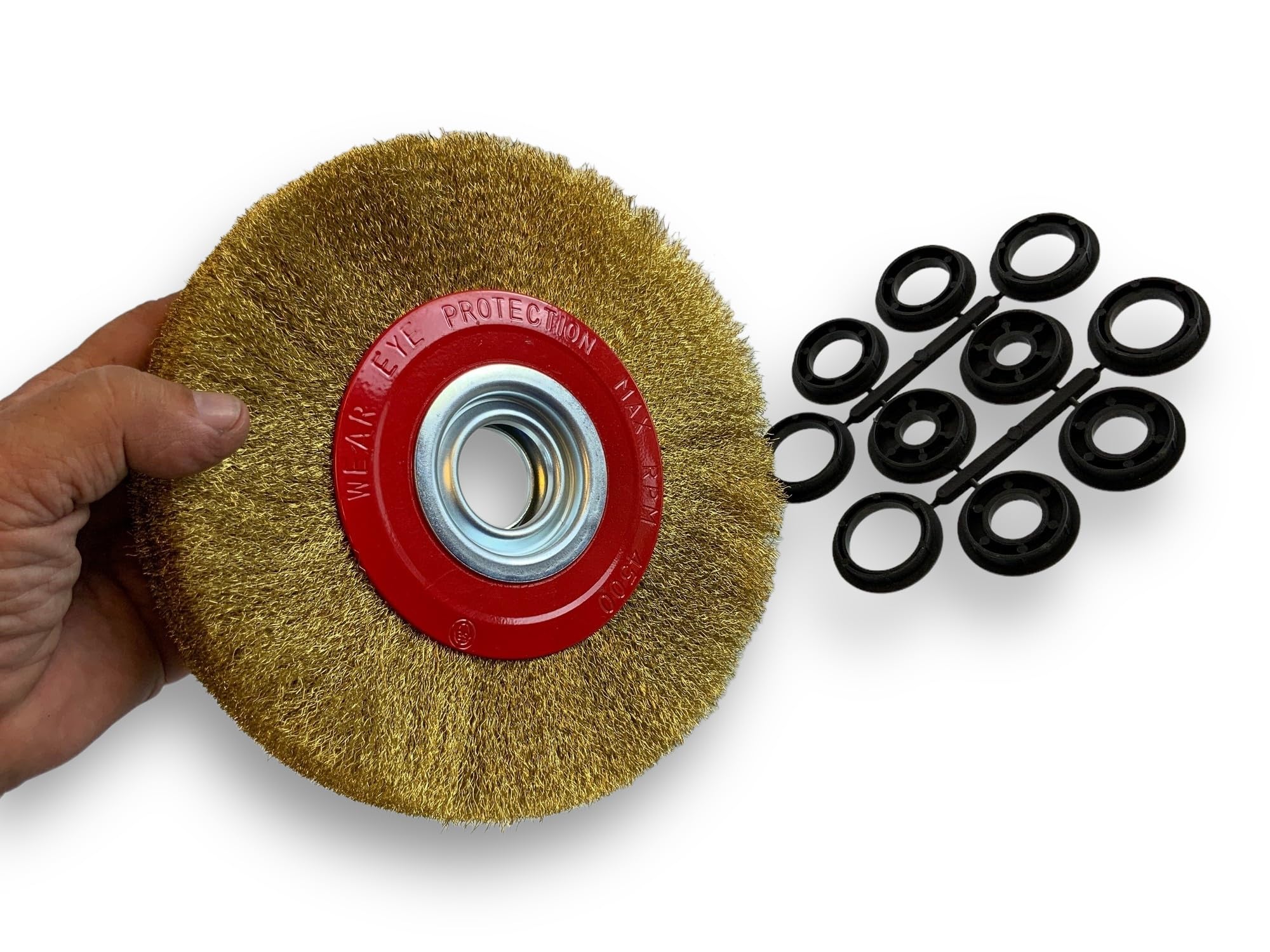 kibros-brosse-circulaire-laiton-200-mm-2-rangs-souple image 3
