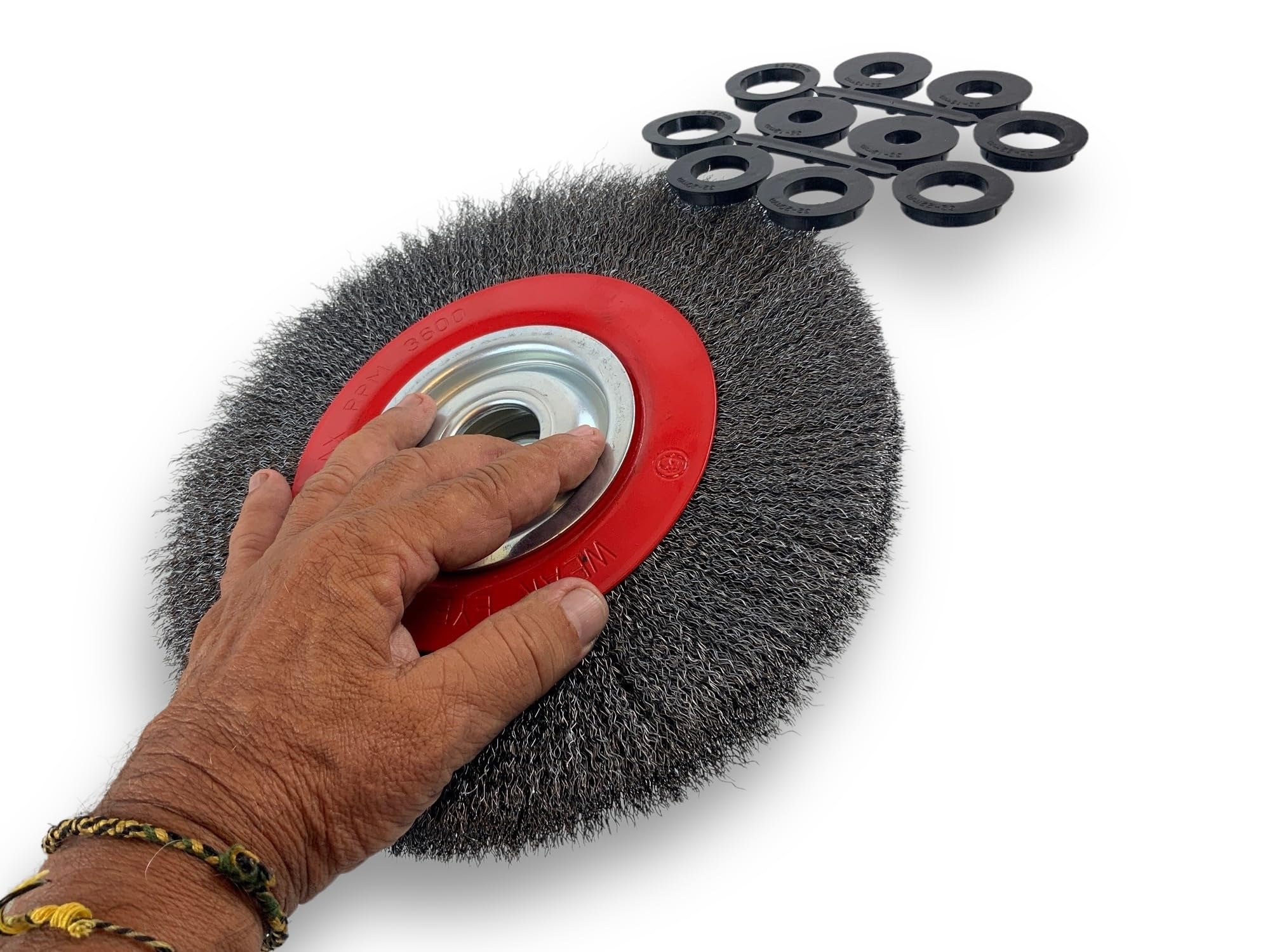 kibros-brosse-circulaire-touret-acier-250mm-2-rangs-fil-dur image 4