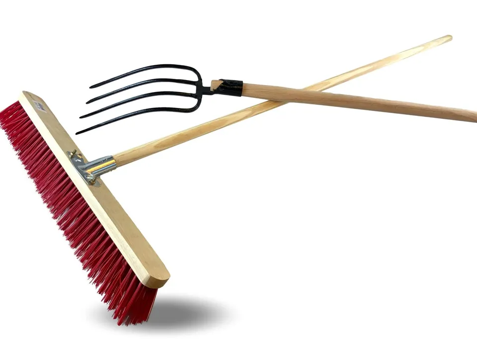 kibros-ensemble-balai-cantonnier-pvc-60-cm-fourche-4-dents image 1