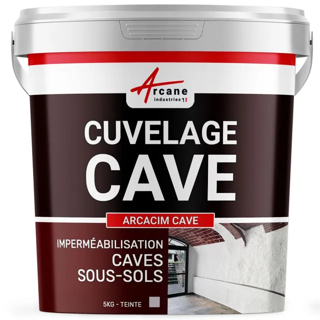 arcane-arcacim-cave-enduit-cuvelage-5-kg-gris-hydrofuge image 1