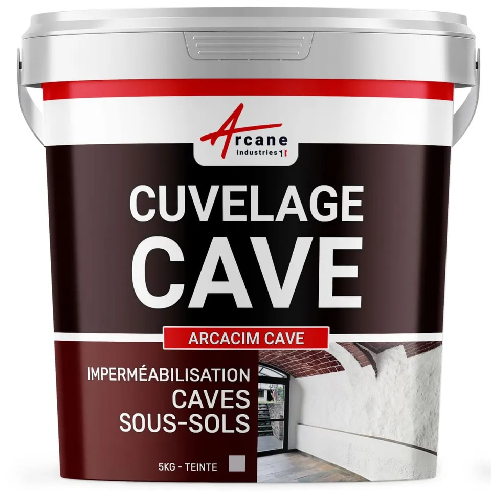arcane-arcacim-cave-enduit-cuvelage-5-kg-gris-hydrofuge image 1