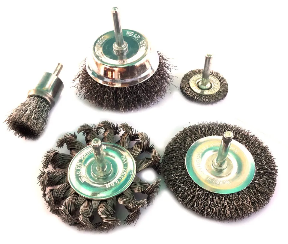 kibros-lot-5-brosses-acier-tige-6-mm-brins-durs image 1