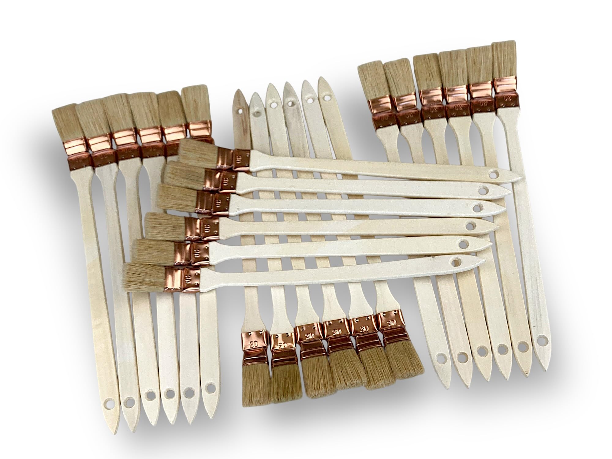 kibros-lot-24-pinceaux-radiateur-pinceau-plat-soie-30-mm-coud image 1