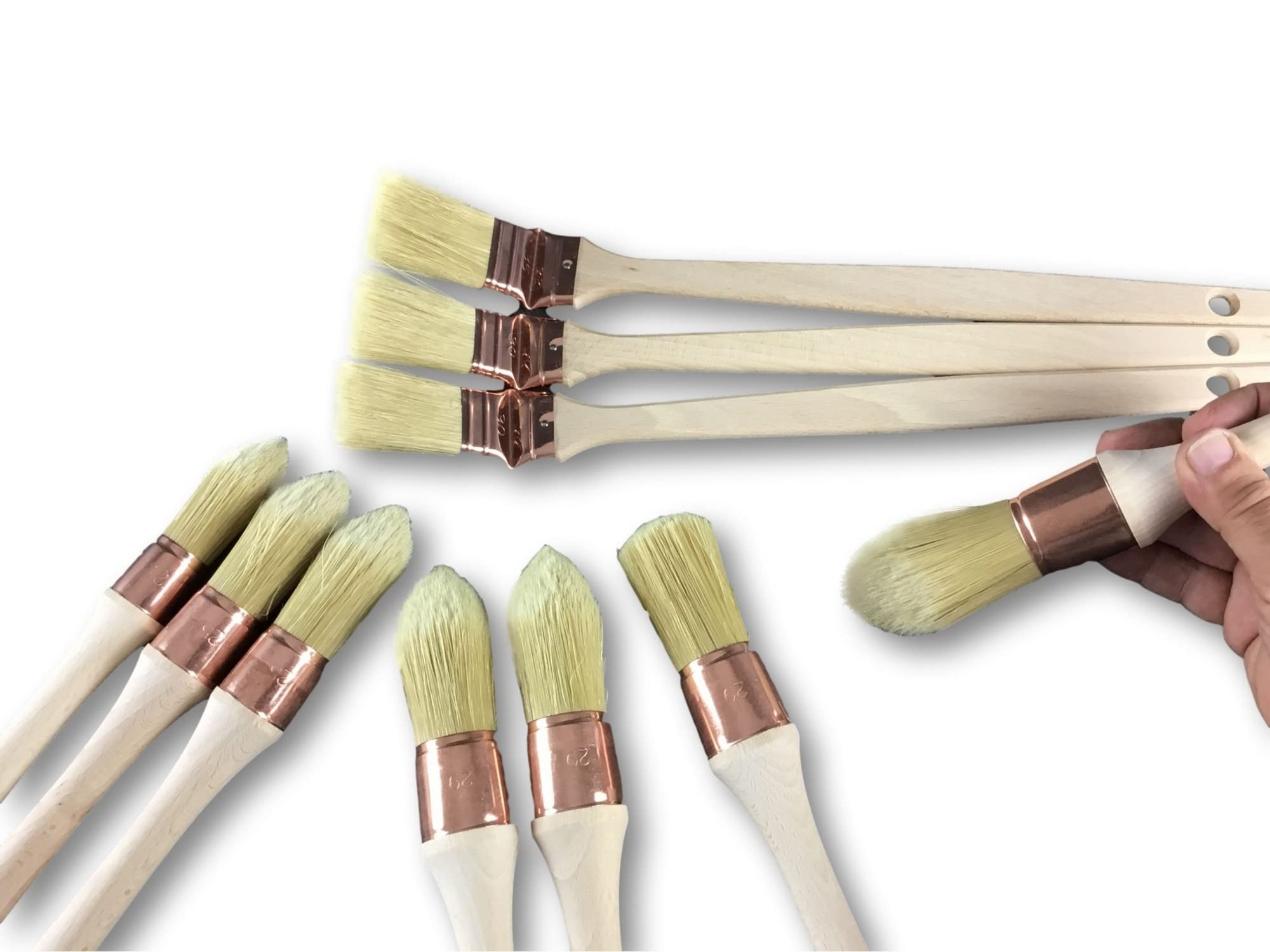 kibros-travaux-de-peinture-pack-10-pinceaux-rechampir-plats-france image 4