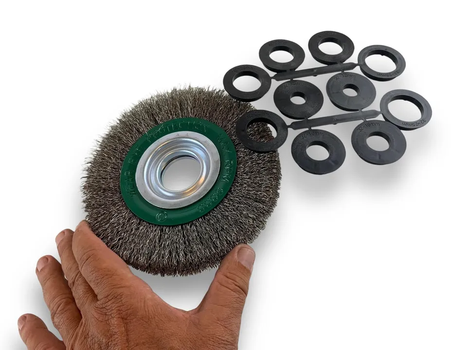 kibros-brosse-circulaire-inox-150-mm-2-rangs-fil-dur image 1