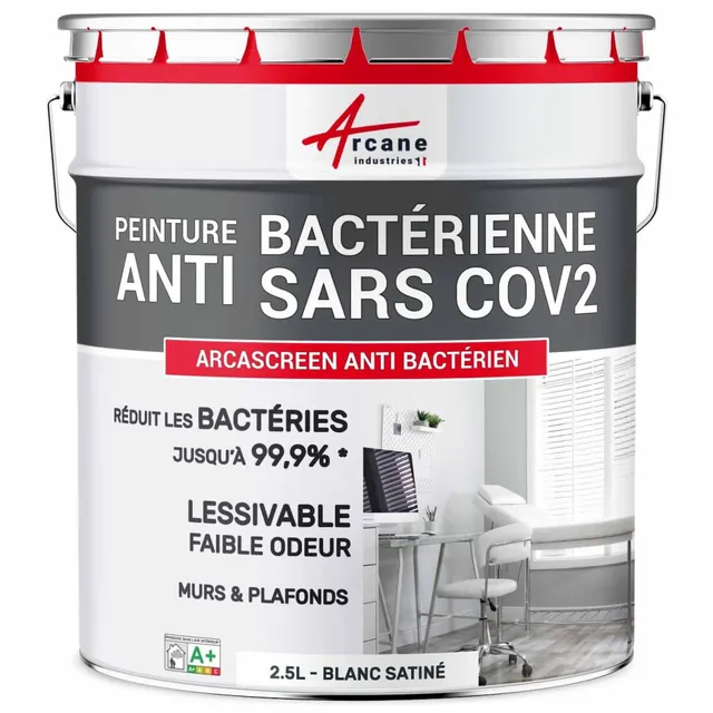 arcane-arcadeco-peinture-antibact-rienne-2-5-l-blanc image 1