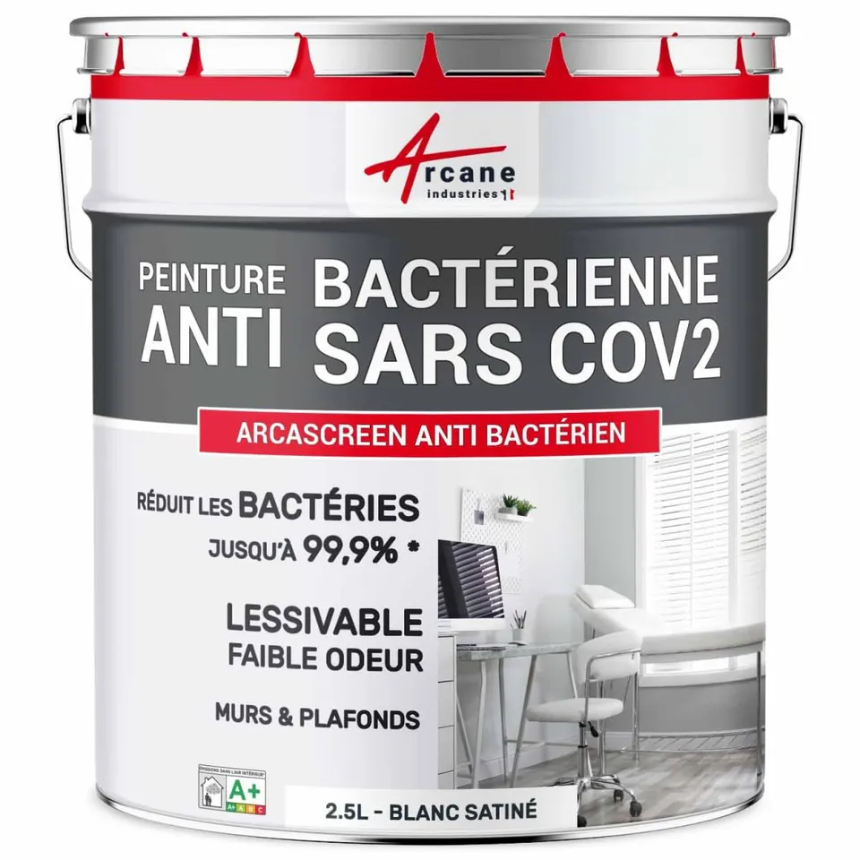 arcane-arcadeco-peinture-antibact-rienne-2-5-l-blanc image 1