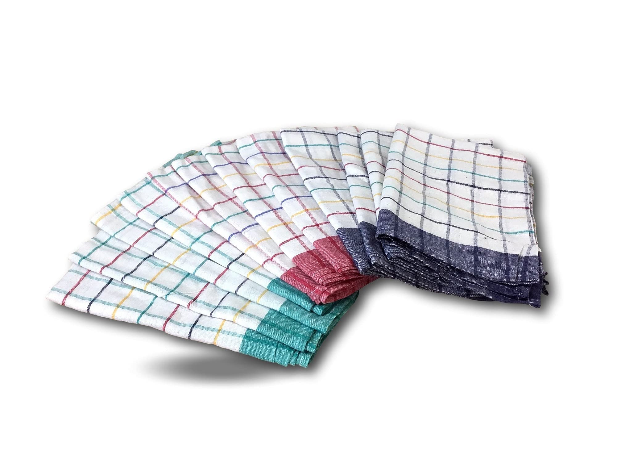 kibros-m-nage-maison-torchon-carreaux-coton-50x70-cm-lot-12-doux image 1