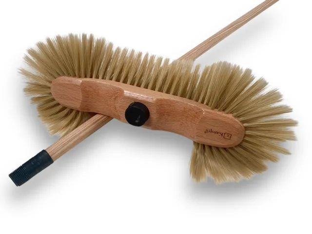 kibros-balai-demi-t-te-pet-blanc-60-mm-manche-bois-1-40-m image 1
