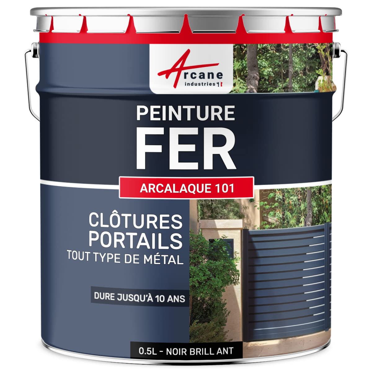 arcane-arcalaque-peinture-m-tal-antirouille-2-5-l-noir-mat image 7