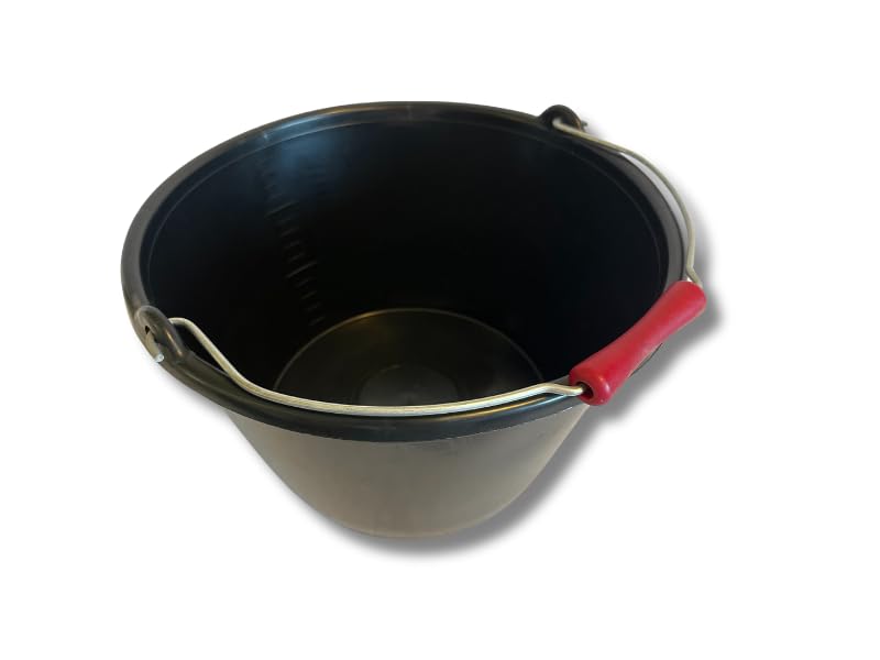 kibros-seau-veau-15l-plastique-noir-anse-m-tal image 1