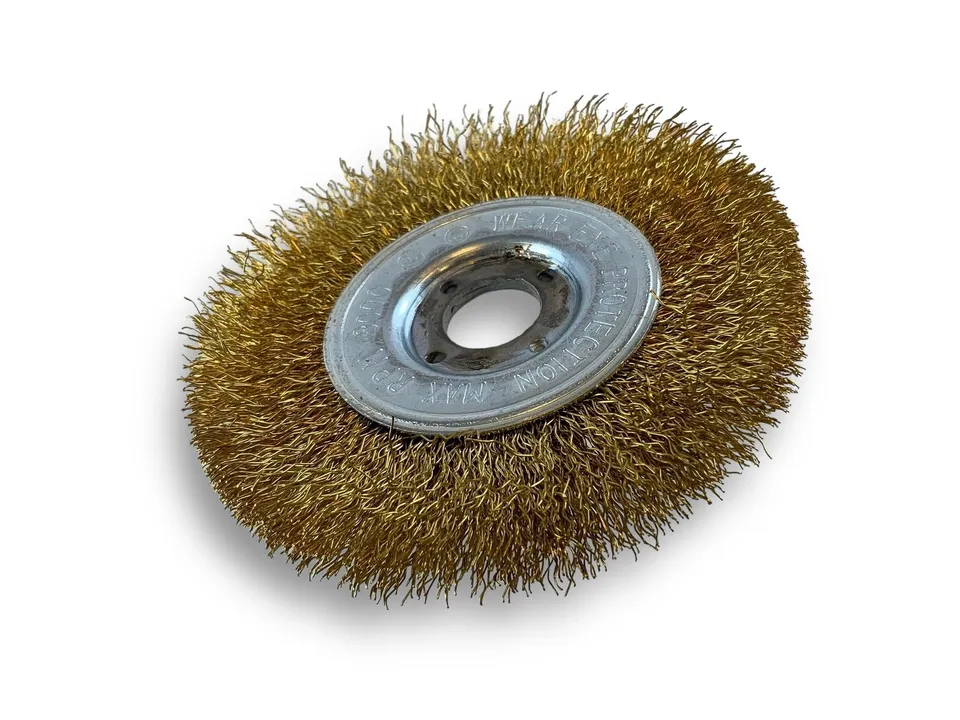 kibros-brosse-circulaire-touret-laiton-100-mm-1-rang-fil-souple image 1