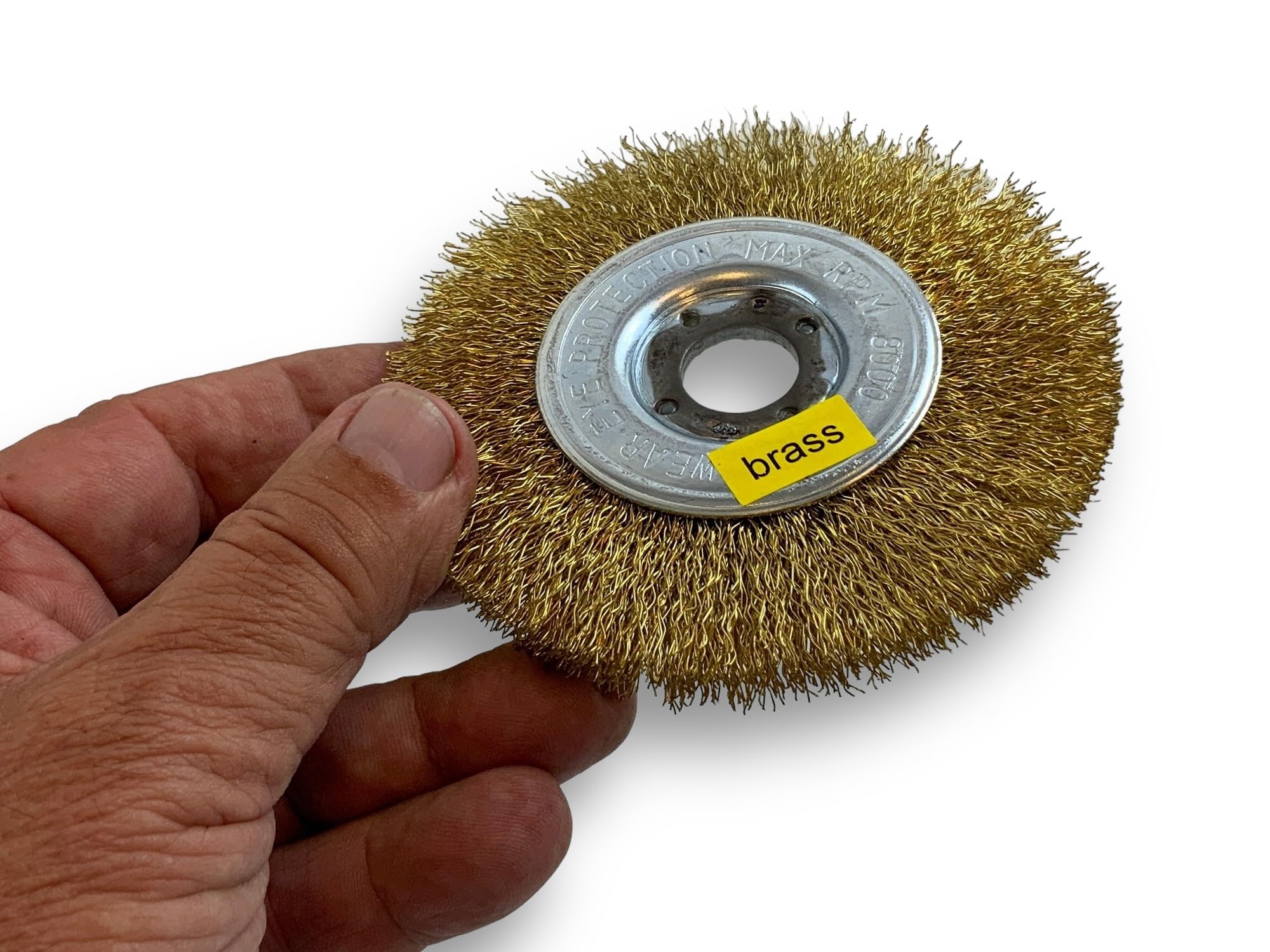 kibros-brosse-circulaire-touret-laiton-100-mm-1-rang-fil-souple image 2