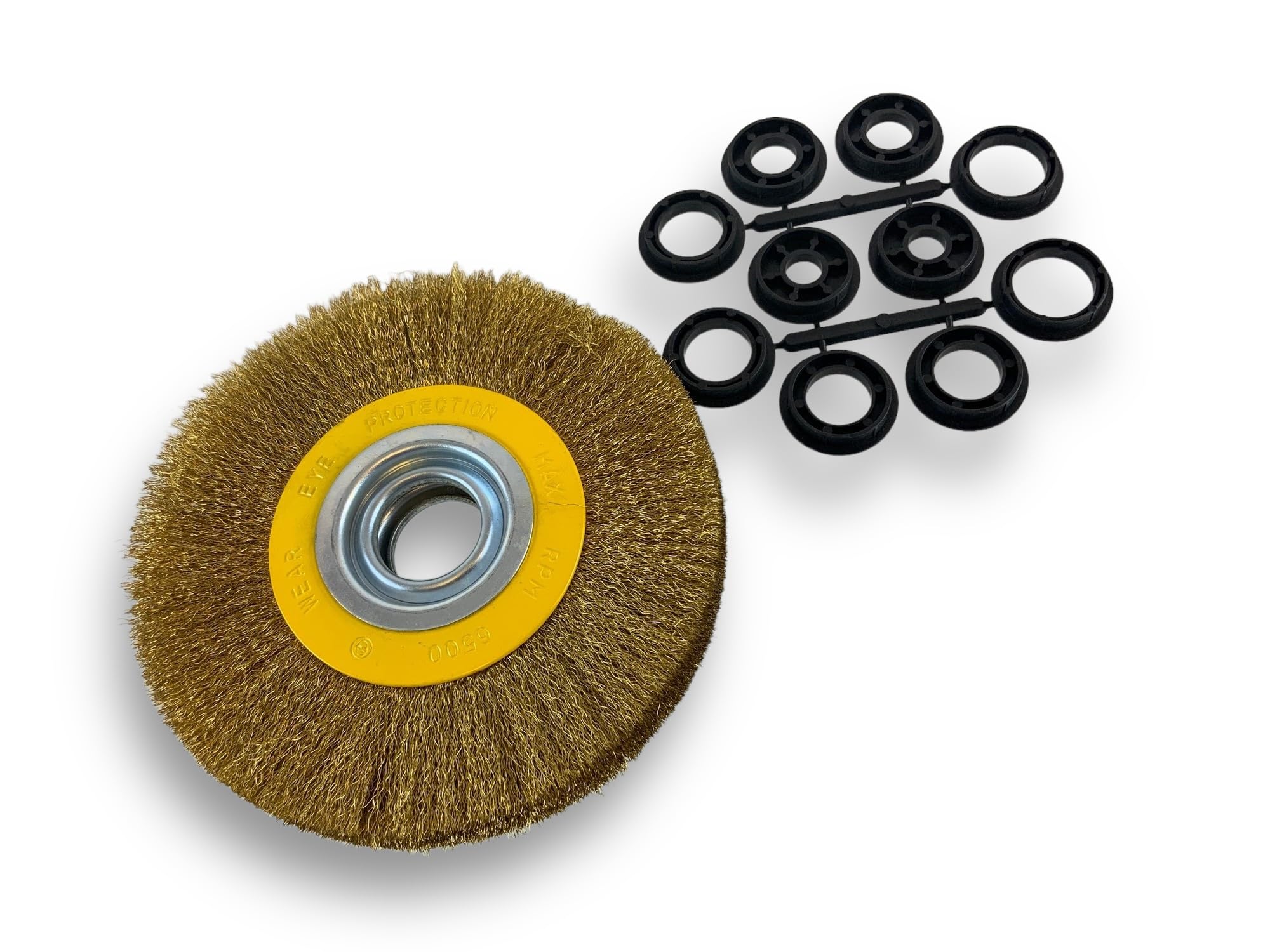 kibros-brosse-circulaire-touret-laiton-souple-175-mm-3-rangs image 1