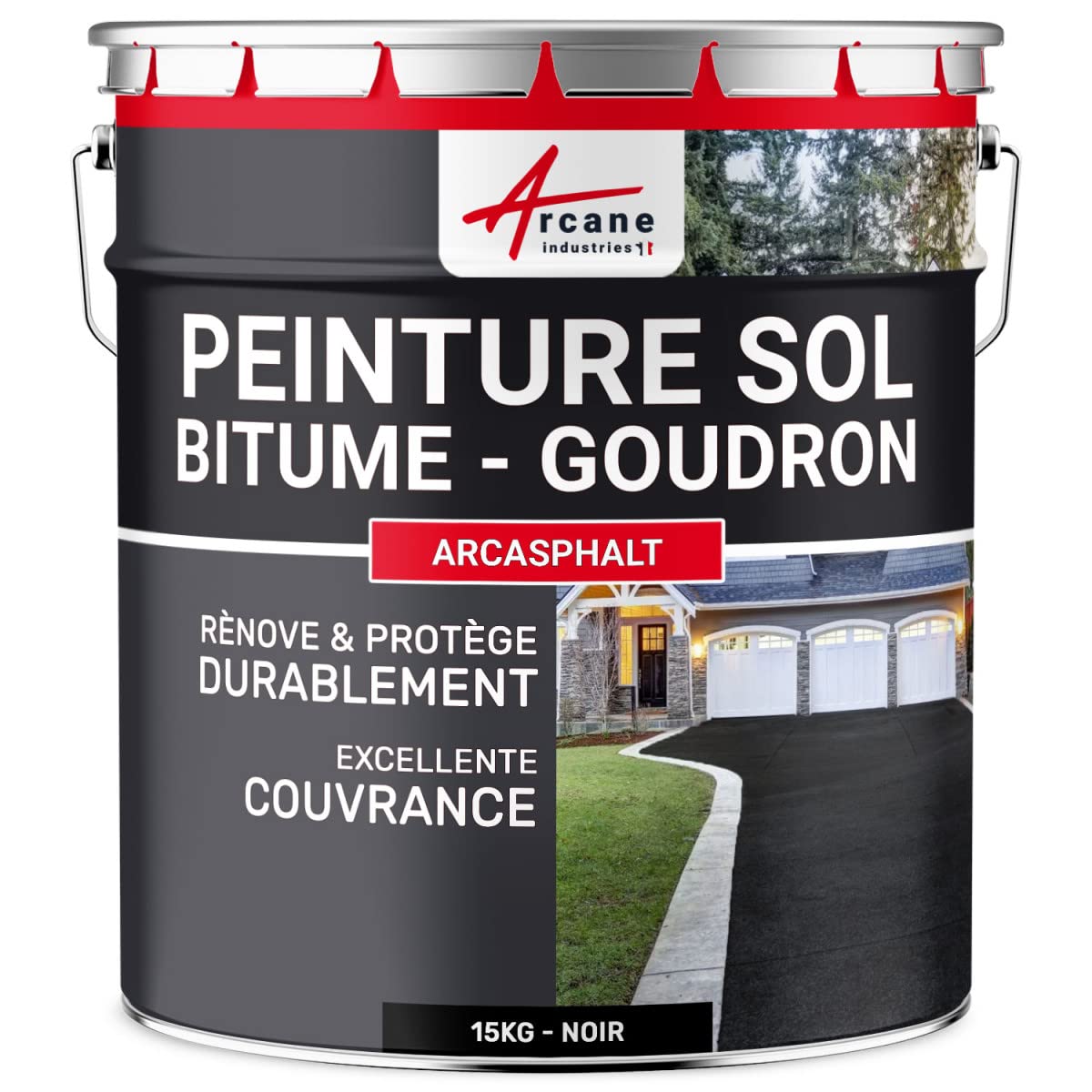 arcane-arcasphalt-peinture-bitume-goudron-noir-15-kg image 1