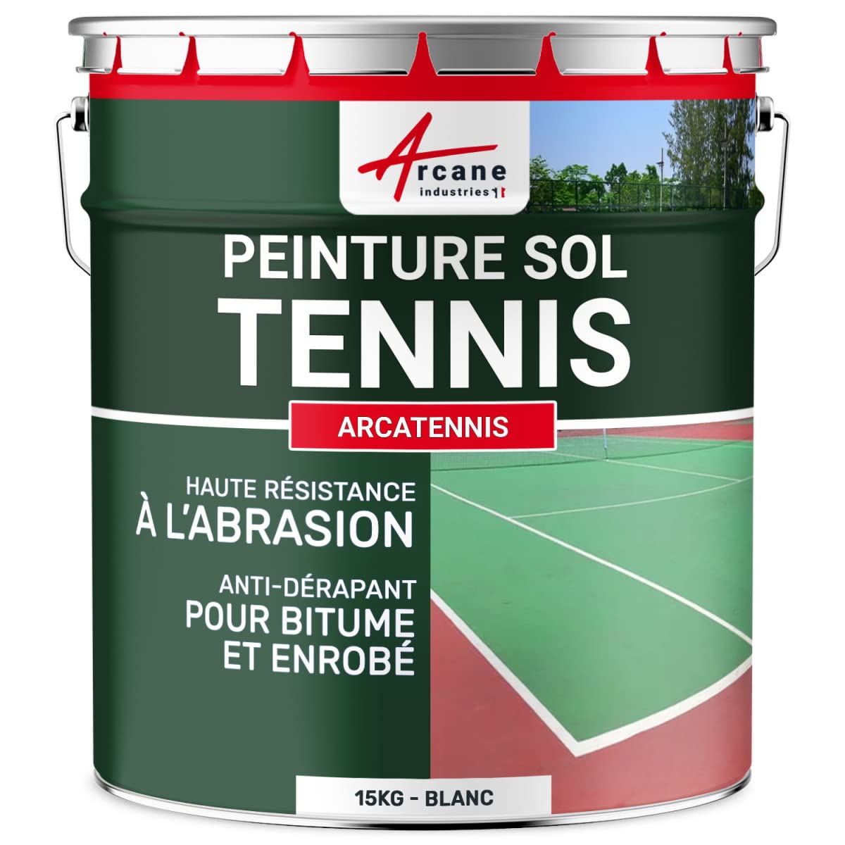 arcane-solthane-peinture-court-de-tennis-15-kg-rouge-tennis image 4