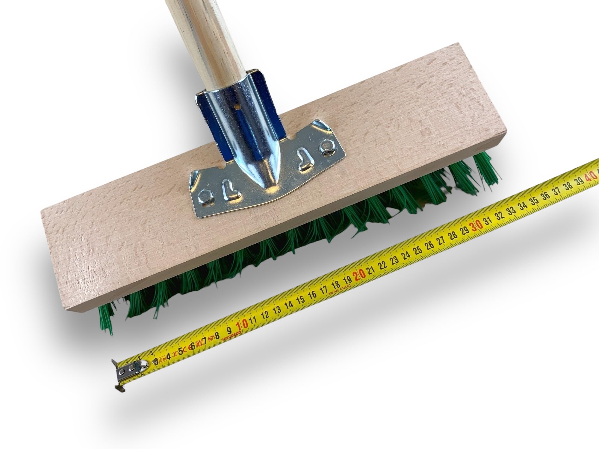 kibros-balai-cantonnier-32-cm-pvc-vert-balai-manche-bois-1-40-m image 7