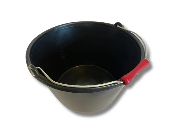 kibros-seau-veau-15l-plastique-noir-anse-m-tal image 1