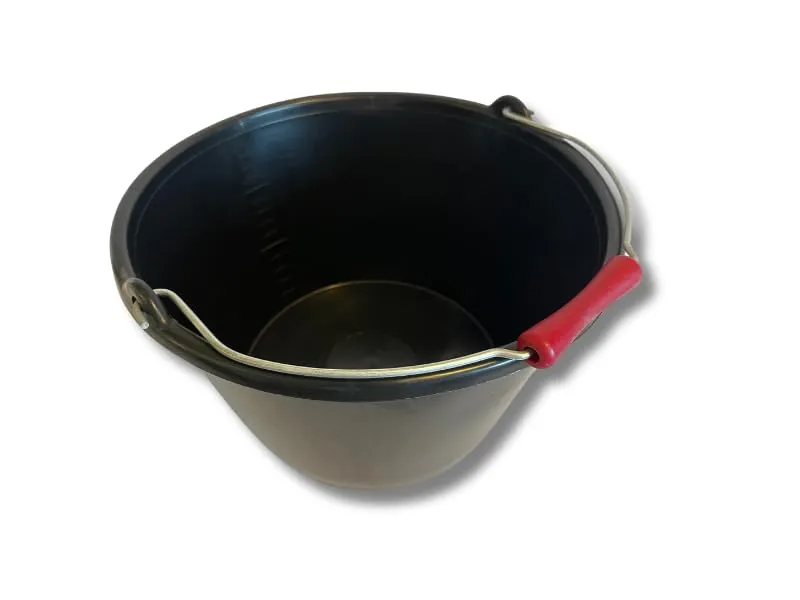 kibros-seau-veau-15l-plastique-noir-anse-m-tal image 1