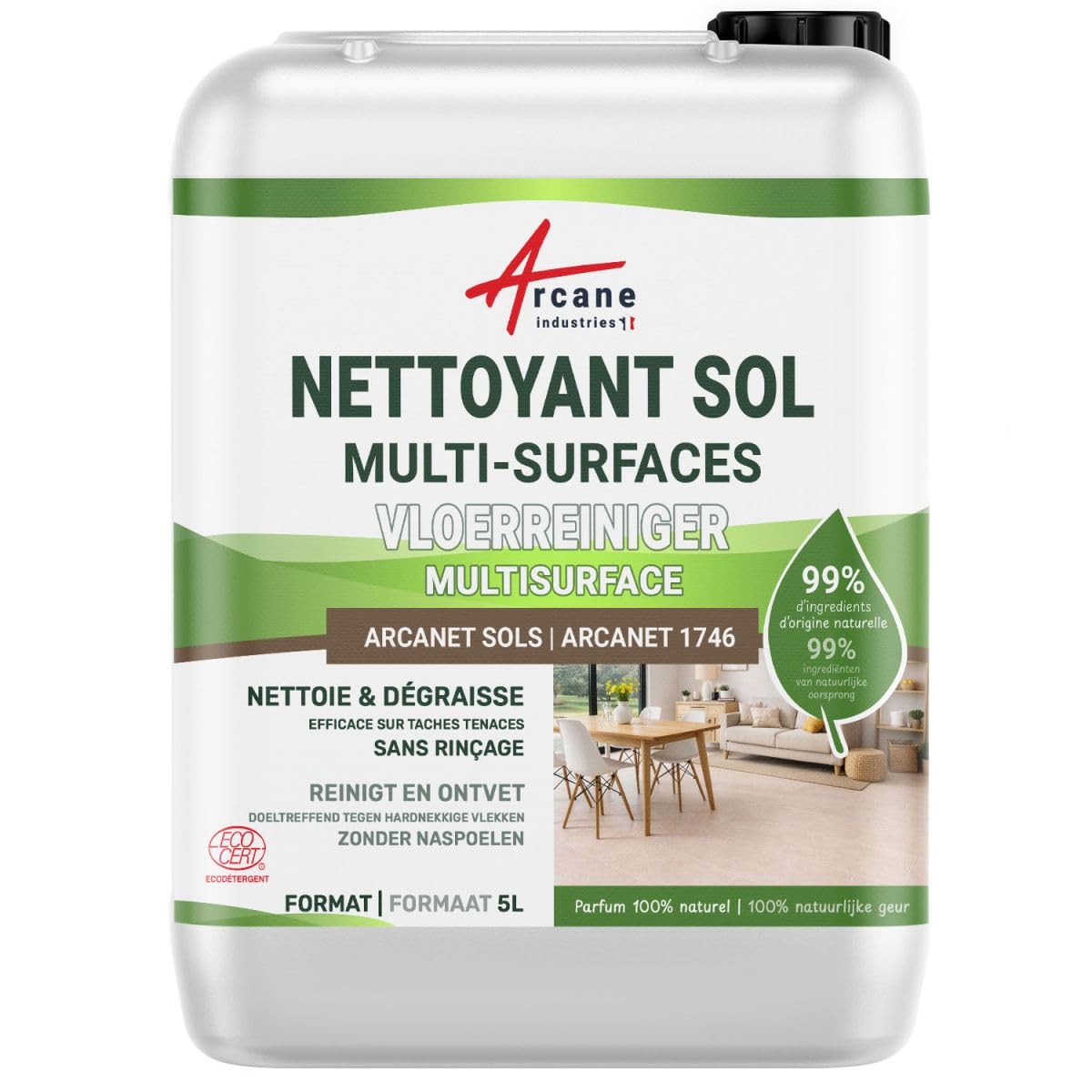arcane-arcanet-nettoyant-sol-multi-surfaces-5-l-cocert image 1