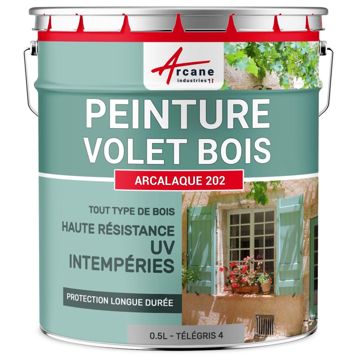 arcane-arcalaque-peinture-volet-bois-2-5-l-bleu-pastel-ral-5024-satin image 8