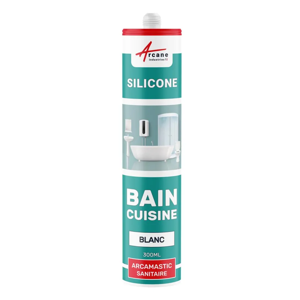 arcamastic-joint-silicone-salle-de-bain-300-ml-blanc-tanche image 1