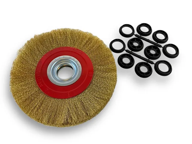 kibros-brosse-circulaire-laiton-200-mm-2-rangs-souple image 1