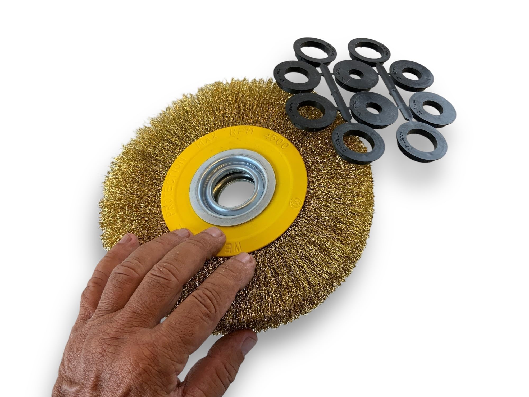 kibros-brosse-circulaire-touret-laiton-200-mm-2-rangs image 4