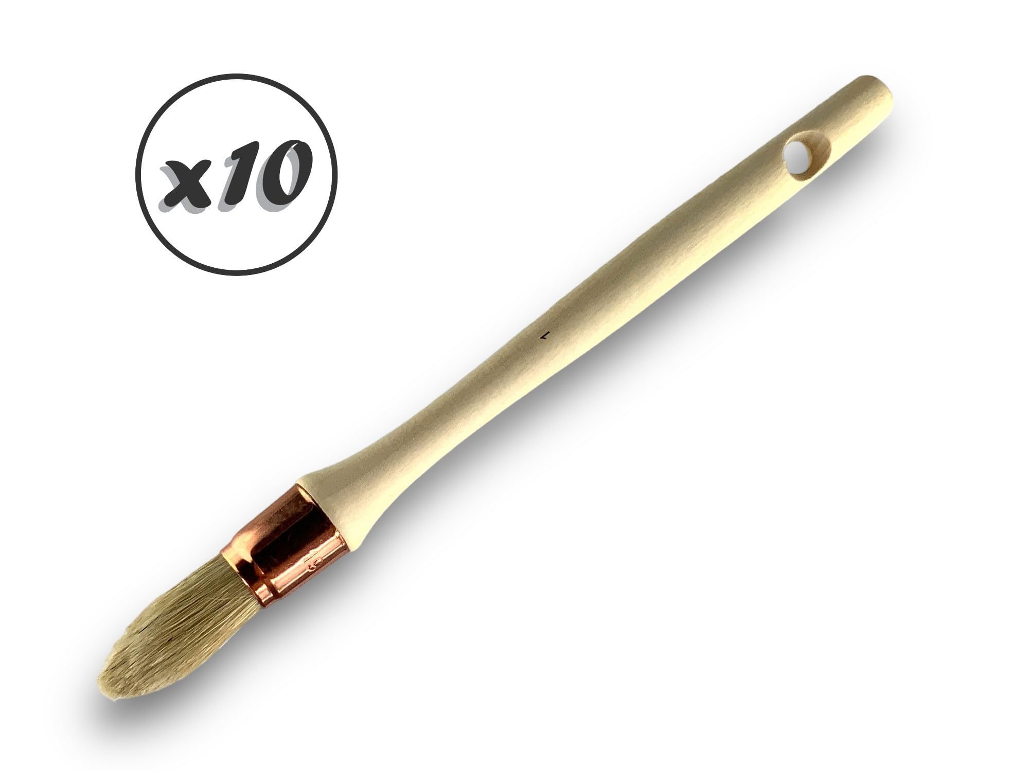 kibros-lot-10-pinceaux-pouce-rechampir-soie-blanche-19-mm image 2