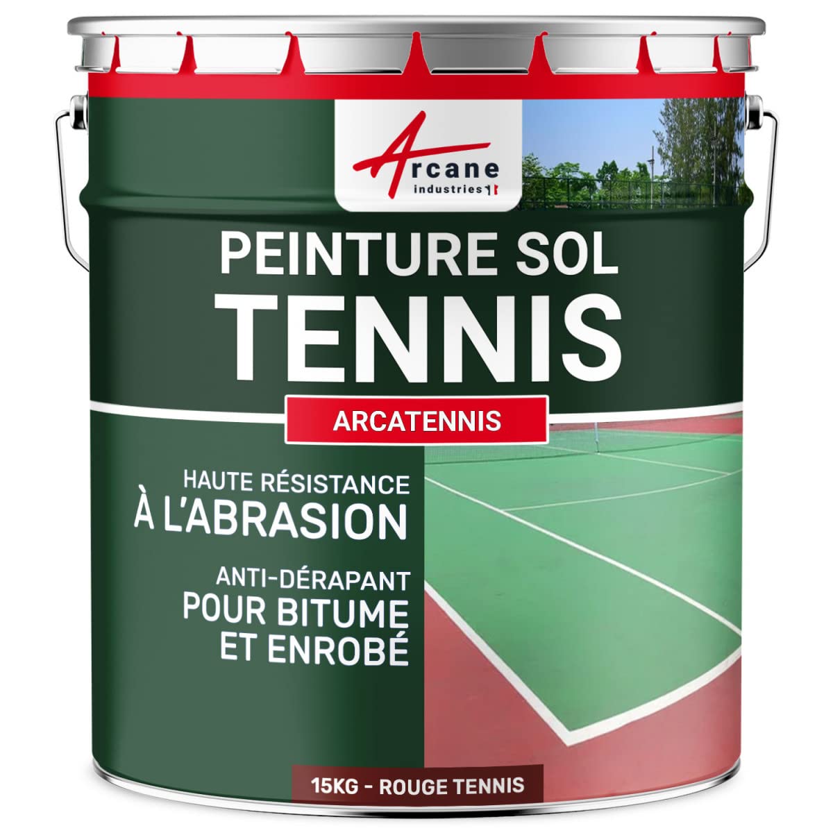 arcane-solthane-peinture-court-de-tennis-15-kg-rouge-tennis image 1