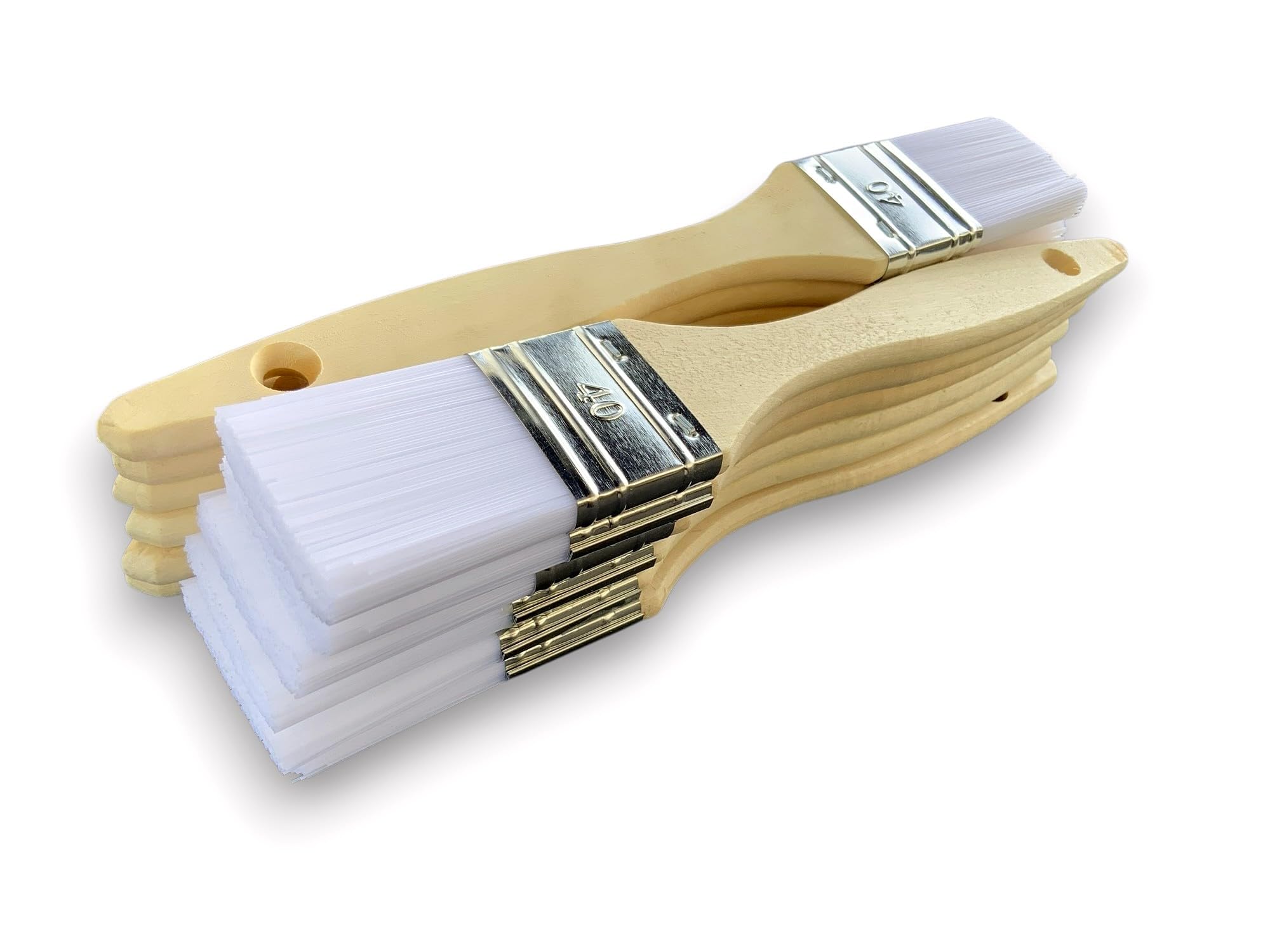 kibros-travaux-de-peinture-lot-12-pinceaux-queue-de-morue-nylon-40mm image 2